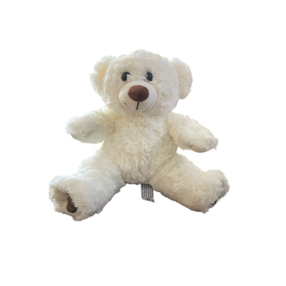 The Bear Factory White Brown Teddy Plush Stuffed Animal Toy